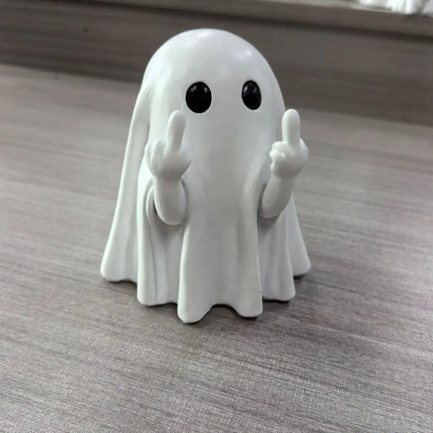 Middle Finger Cute Ghost Statue
